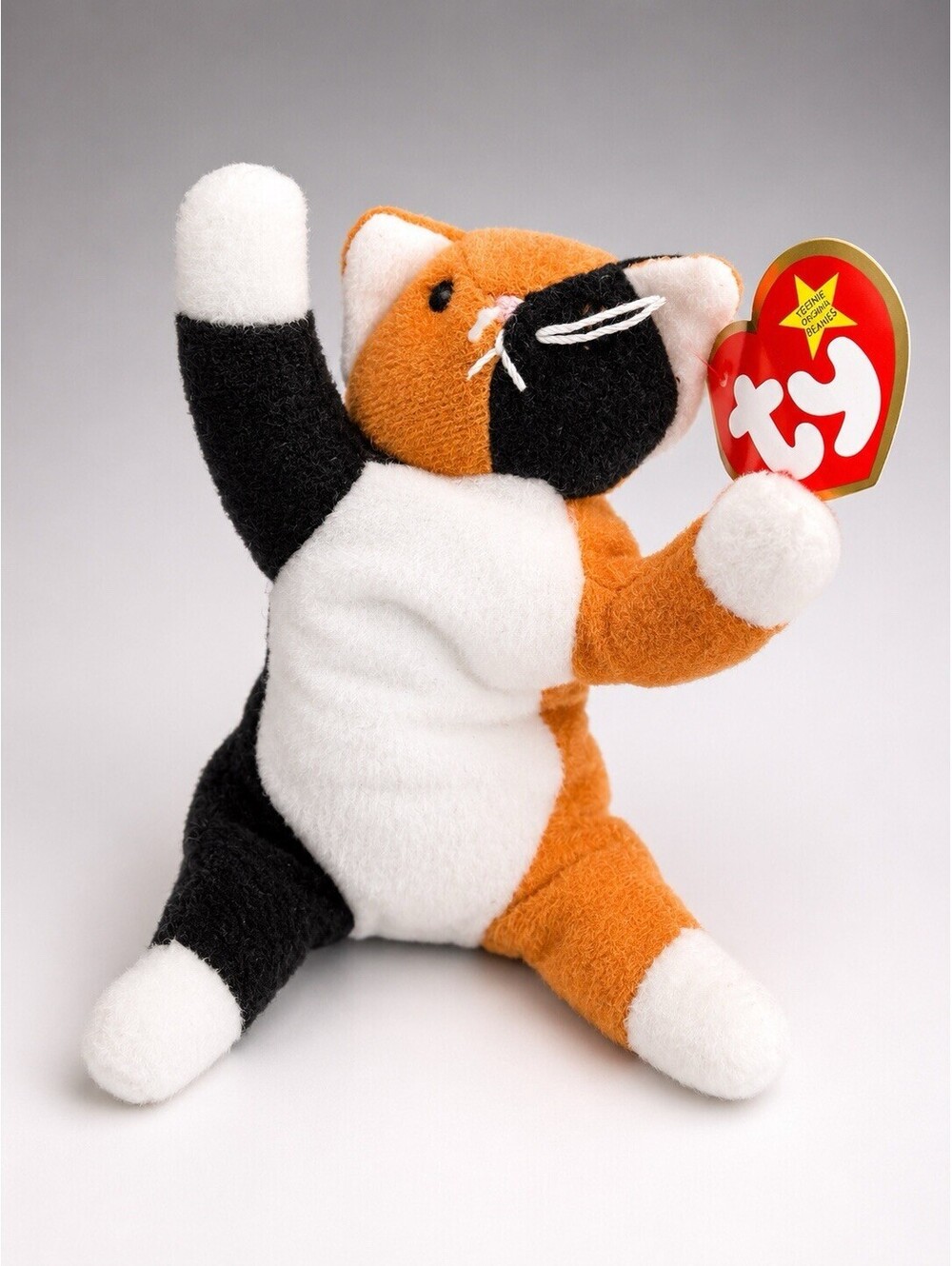 NWT Ty 1993 Chip The Cat Teenie Beanie Baby, 4x5” FREE SHIPPING